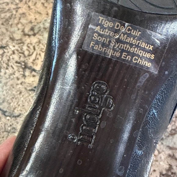 Indigo Black Leather Heels - Picture 7 of 8